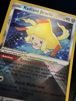 Radiant Jirachi 120/195 Swsh12 Sword & Shield Silver Tempest Holo Pokemon TCG NM - Image 3