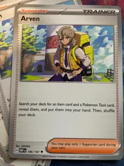 4x Arven 166/198 186/197 - Scarlet & Violet Base Pokemon TCG - Trainer Playset - Image 2