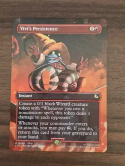 MTG Final Fantasy Vivi's Persistence (Borderless) 458 FIC R NM Regular - Image 1