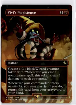 MTG Final Fantasy Foil Vivi's Persistence (Borderless) 458 FIC R Scene Box NM - Image 1