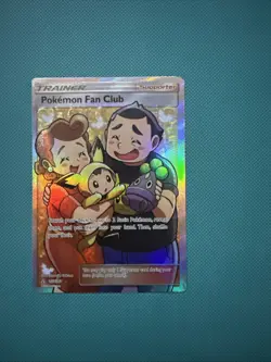 Pokemon Fan Club Full Art 155/156 Sm-Ultra Prism Holo NM+ - Image 1