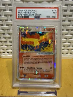 Pokemon TCG Moltres ex 115/112 EX FireRed & LeafGreen Secret Holo Rare PSA 7 - Image 1