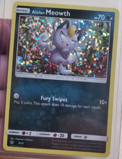Alolan Meowth 8/12 - Pokemon TCG - McDonald’s Promo 2016 - Holo 2017 MP - Image 1