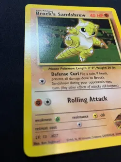 BROCK'S SANDSHREW - 071/132 - GYM HEROES - POKEMON CARD - LP - Image 2