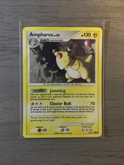 Ampharos 1/17 Scale Pop Series 7 Promo Holo Rare Pokemon Card LP+ Condition - Image 1