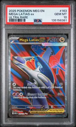 2025 POKEMON MEG EN-MEGA EVOLUTION ULTRA RARE #163 MEGA LATIAS EX PSA 10 - Image 1