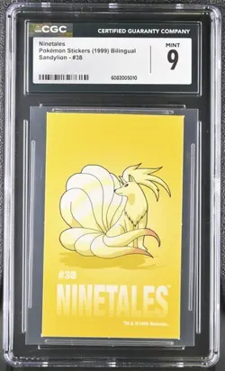 CGC 9 Ninetales 38 Sandylion 1999 Pokemon - Image 1