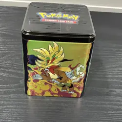 Pokemon TCG Stacking Tin 2025 Paldea & Kitakami Entei - 3 Booster Packs Sealed - Image 1