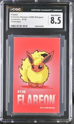 CGC 8.5 Flareon 136 Sandylion 1999 Pokemon - Image 1
