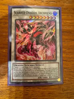 Scarred Dragon Archfiend - SDCK-EN049 - Super Rare 1st Edition NM Yugioh - Image 1
