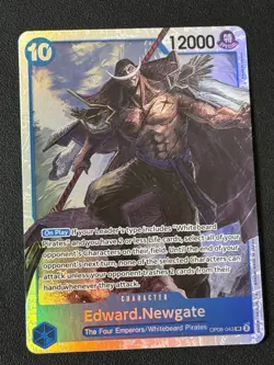 One Piece CCG Two Legends Edward Newgate Foil Super Rare Card OP08-043 - Image 1
