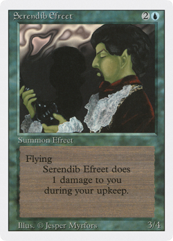 Serendib Efreet (MP) Revised Edition 3ED Magic MTG - Image 1