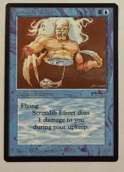 Mtg Serendib Efreet Arabian Nights LP - Image 1
