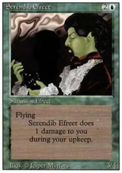 1 x Serendib Efreet - Revised Edition - Heavy Play - MTG - Image 1