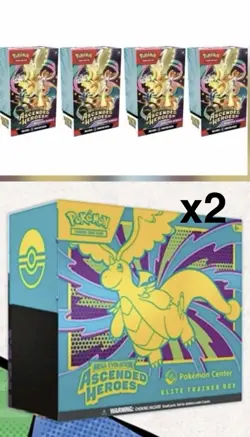 X2 Ascended Heroes Pokemon Center ETB & X4 Booster Bundles CONFIRMED PREORDER✅ - Image 1