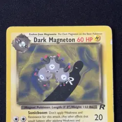 Dark Magneton 28/82 Rare Team Rocket 2000 WOTC English Pokemon TCG Vintage - Image 3