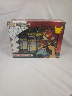 Pokemon TCG Celebrations Lance's Charizard V and Dark Sylveon V Box Set - Image 2