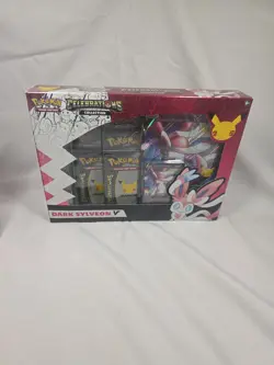 Pokemon TCG Celebrations Lance's Charizard V and Dark Sylveon V Box Set - Image 3