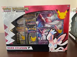 Pokemon TCG Celebrations Lance's Charizard V and Dark Sylveon V Box Set - Image 4