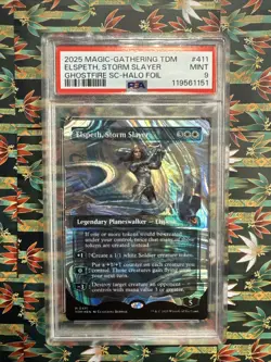 PSA 9 Elspeth, Storm Slayer (Showcase) (Halo Foil) Tarkir: Dragonstorm - Image 1