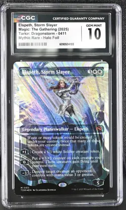Elspeth, Storm Slayer (CGC GEM MINT 10) Showcase Halo Foil Tarkir: Dragonstorm - Image 1