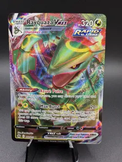 Pokemon TCG Rayquaza VMAX Holo Ultra Rare Card Crown Zenith 102/159 Excellent - Image 1