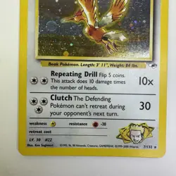 Pokemon TCG Gym Heroes Lt. Surge's Fearow Holo Card 7/132 Unlimited SWIRL NM - Image 3