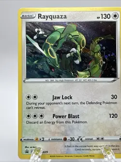 Pokemon Card Rayquaza SWSH029 SWSH Black Star Promo Holo Rare Near Mint - Image 4