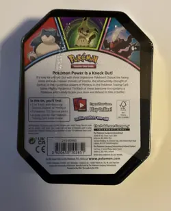 Pokemon Mighty Mysterious Tin Box Snorlax Promo 3 Foil Cards 3 Booster Packs - Image 2