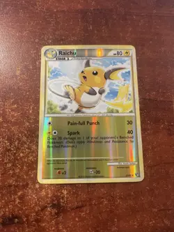Pokemon TCG Raichu Undaunted 33/90 Reverse Holo Pokemon Card - Image 3