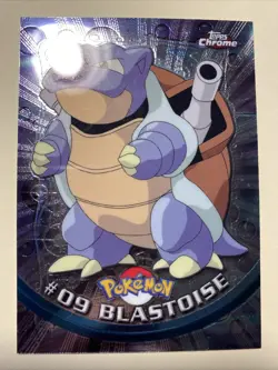BLASTOISE #09 Pokemon Card TCG FOIL Topps CHROME TV Animation - Image 1
