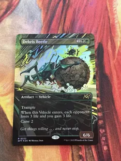 Debris Beetle - Foil - Borderless Aetherdrift MTG - Image 3