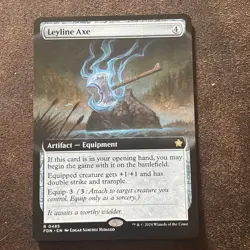 1x Leyline Axe (#485) - Extended Art NM Eng MTG - Foundations - Image 1