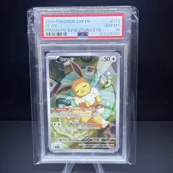 PSA 10 GEM MINT Eevee 173/SVP Black Star PROMO Prismatic Evolutions ETB Pokemon - Image 1