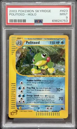 Pokemon Politoed H23/H32 PSA 9 MINT Skyridge *SWIRL* Holo Rare - Image 1