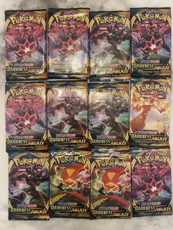 Pokemon TCG 12x Sword & Shield Darkness Ablaze Booster Packs Brand New 2020 - Image 1