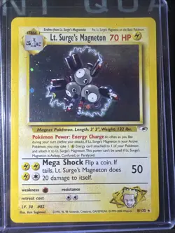 Pokemon TCG - Lt. Surge Magneto #8 - Pokemon Gym Heroes (2000)- Holo - NM - Image 1