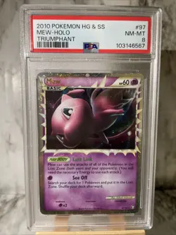 Pokemon Graded PSA 8 NM-MT Mew (Prime) 97/102 Triumphant Holo - Image 3