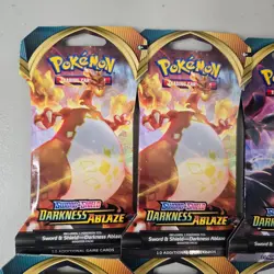 NEW DARKNESS ABLAZE Sleeved Booster Pack Lot of 10 Pokemon TCG Sealed Ships FAST - Image 2