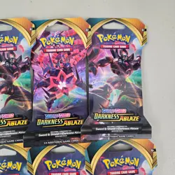 NEW DARKNESS ABLAZE Sleeved Booster Pack Lot of 10 Pokemon TCG Sealed Ships FAST - Image 4
