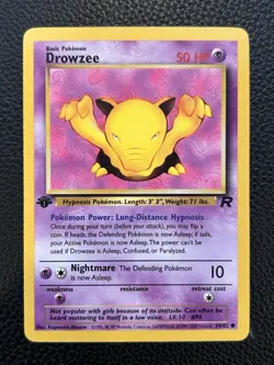Drowzee 54/82 1st Edition Team Rocket Vintage WOTC - Pokemon TCG - Image 1