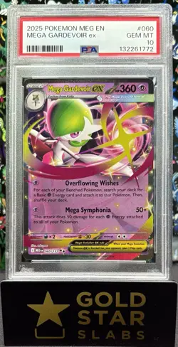 PSA 10 2025 Pokemon Mega Evolutions # 060 Mega Gardevoir EX - Image 1