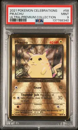 2021 POKEMON CELEBRATIONS ULTRA-PREMIUM COLLECTION #58 PIKACHU PSA 9 - Image 1