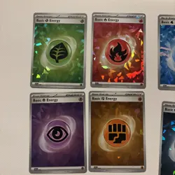 Pokemon Prismatic Evolutions CRACKED ICE HOLO Basic Energy Complete Set of 8 - Image 2