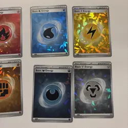 Pokemon Prismatic Evolutions CRACKED ICE HOLO Basic Energy Complete Set of 8 - Image 3
