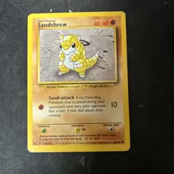 1999 Pokemon Base Set Sandshrew 62/102 D21 - Image 1