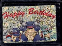 Pokemon Pocket Monsters Vending Blastoise Pikachu Holo Vintage Sticker #353 #359 - Image 1