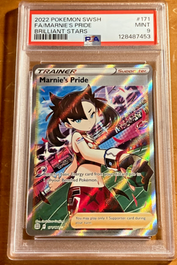 2022 Pokemon SWSH Brilliant Stars Marnie's Pride #171/172 PSA 9 MINT - Image 1