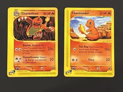 2002 Pokemon Expedition Charmeleon 73/165 & Charmander 97/165 Lot Of 2 - Image 1