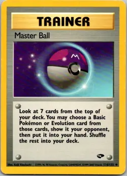 Gym Challenge #116/132 Master Ball Pokemon Moderately Played - Image 1
